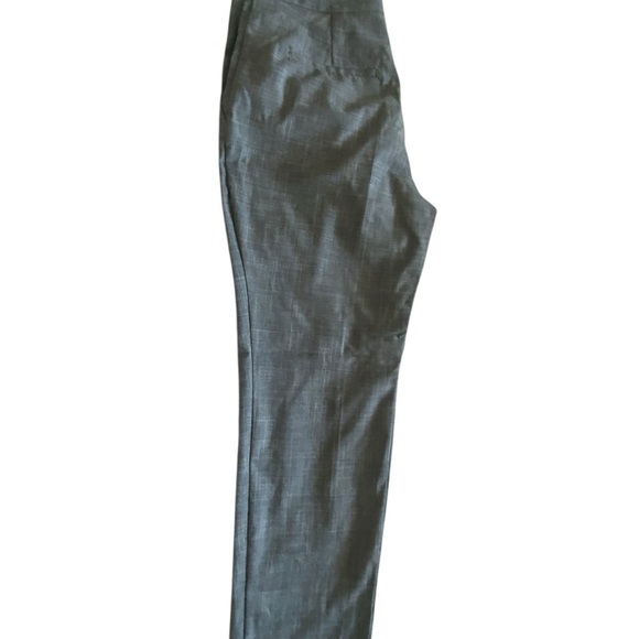 ZARA Tailored Gray Plaid Slim-Fit Trousers - Picture 4 of 8